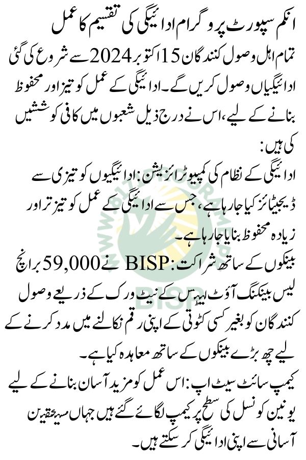 Benazir Income Support Program Registration